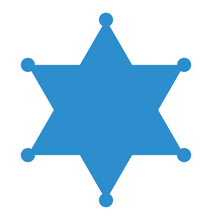 Pointed Sheriff Star Sticker