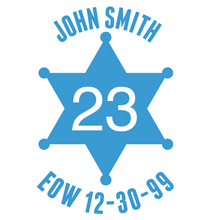 Customizable Sheriff Star Sticker