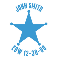 Customizable Sheriff Star Sticker
