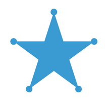 Pointed Sheriff Star Sticker