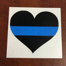 Thin Blue Line Police Heart Sticker